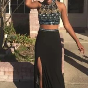 Terry Costa Prom dress with custom slit.
